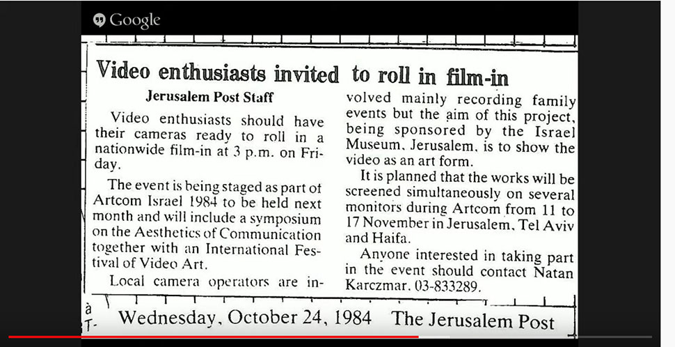 1984 ARTCOM 84 Jerusalem Post